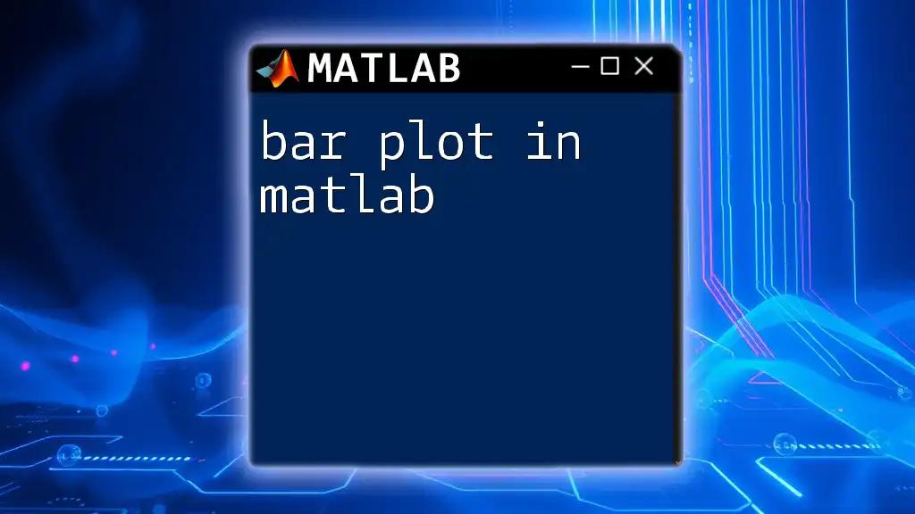 Bar Plot in Matlab: A Quick Guide to Visualize Data