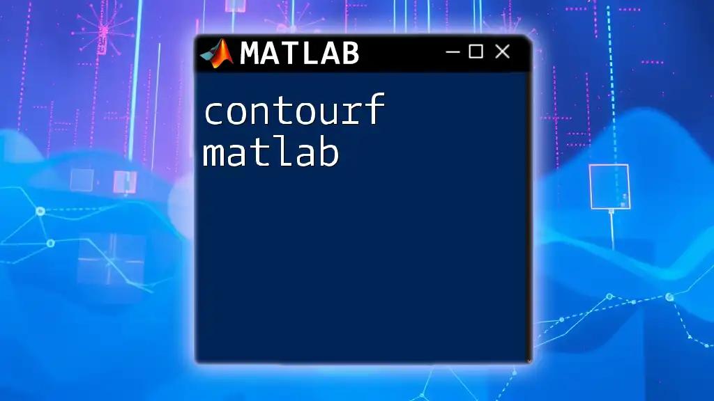 Mastering Contourf in Matlab for Stunning Data Visuals