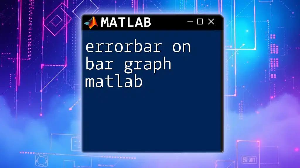 Errorbar on Bar Graph Matlab: A Simple Guide