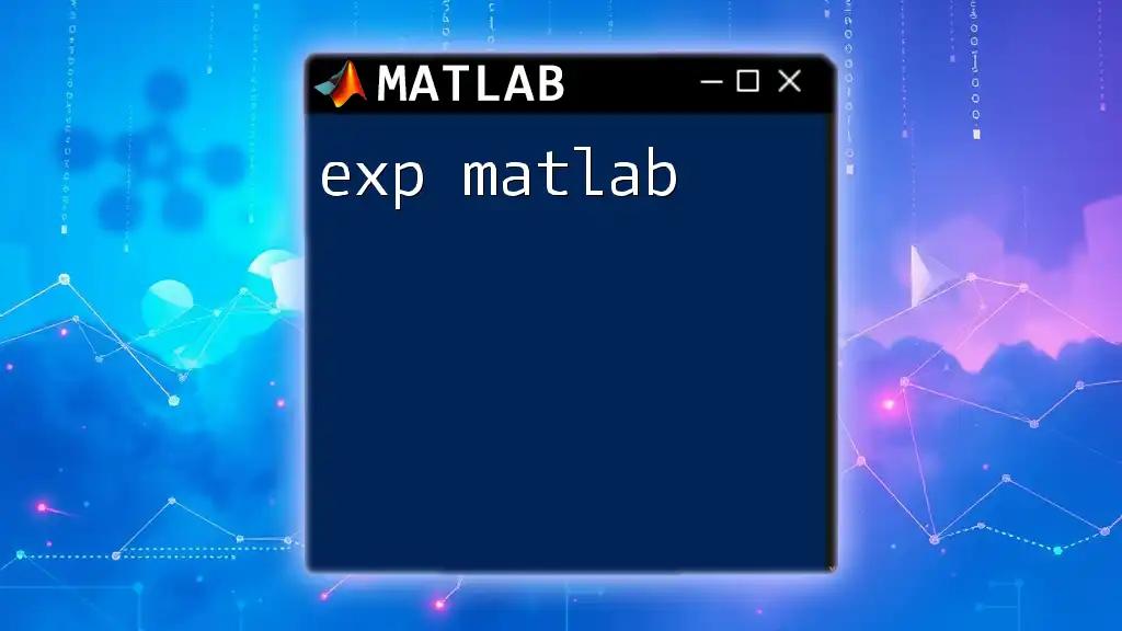 Understanding Exp in Matlab: A Quick Guide