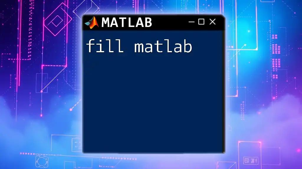 Mastering Fill Matlab: A Quick Guide to Filling Arrays