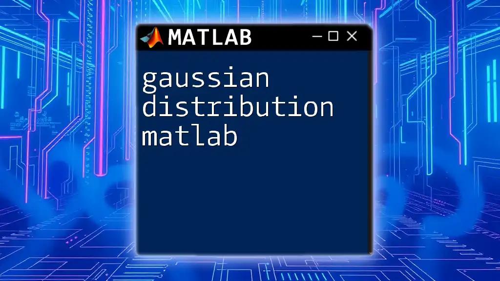 Mastering Gaussian Distribution in Matlab: A Quick Guide