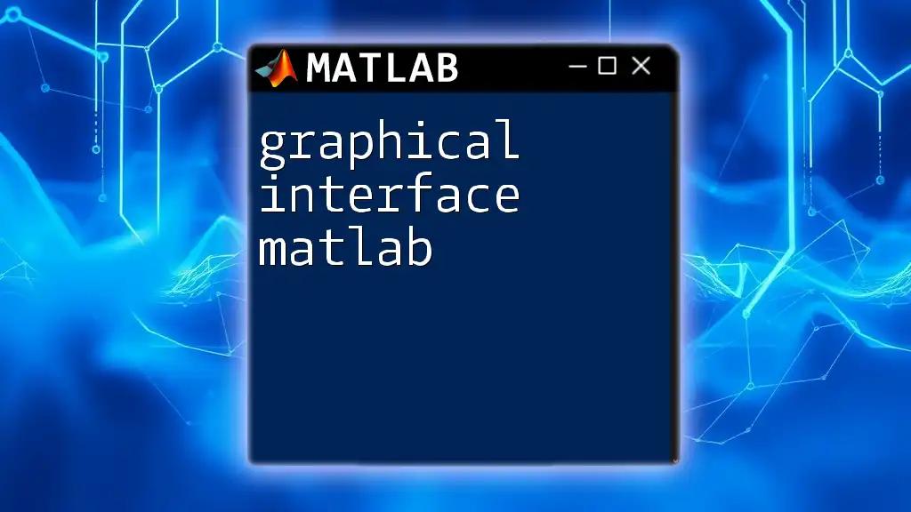 Mastering the Graphical Interface in Matlab Fast