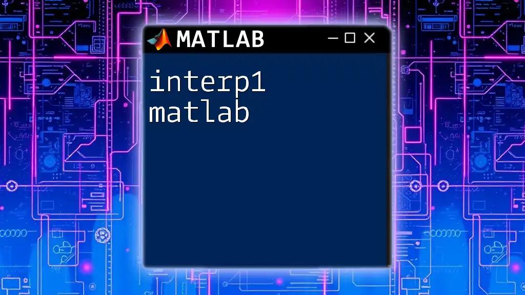 Mastering interp1 Matlab: A Quick Guide to Interpolation