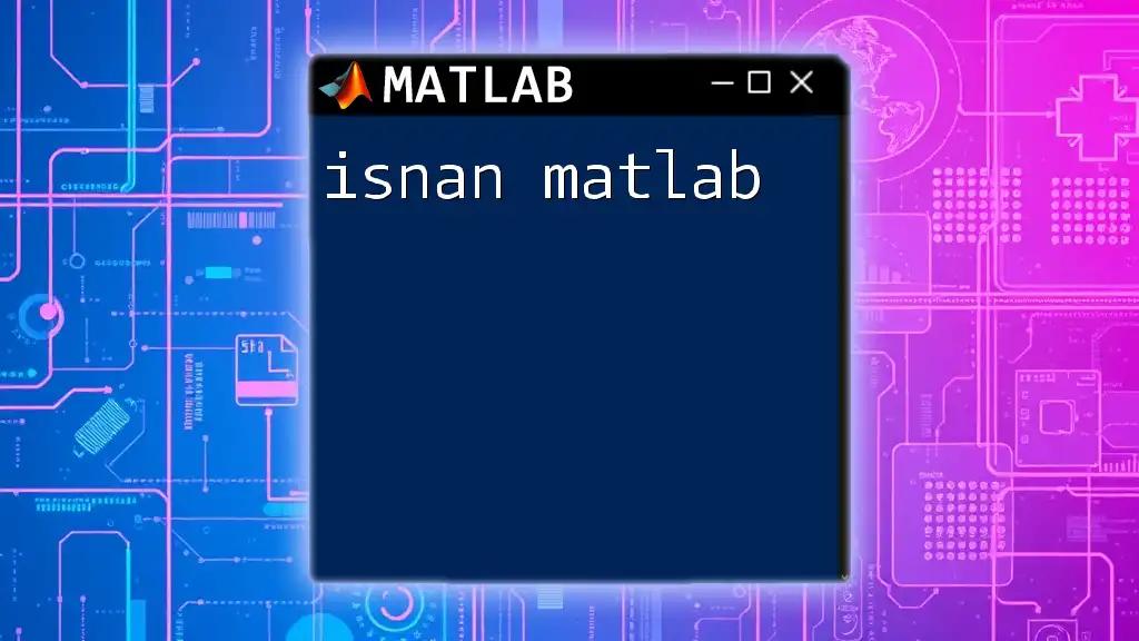 Understanding Isnan in Matlab: A Quick Guide