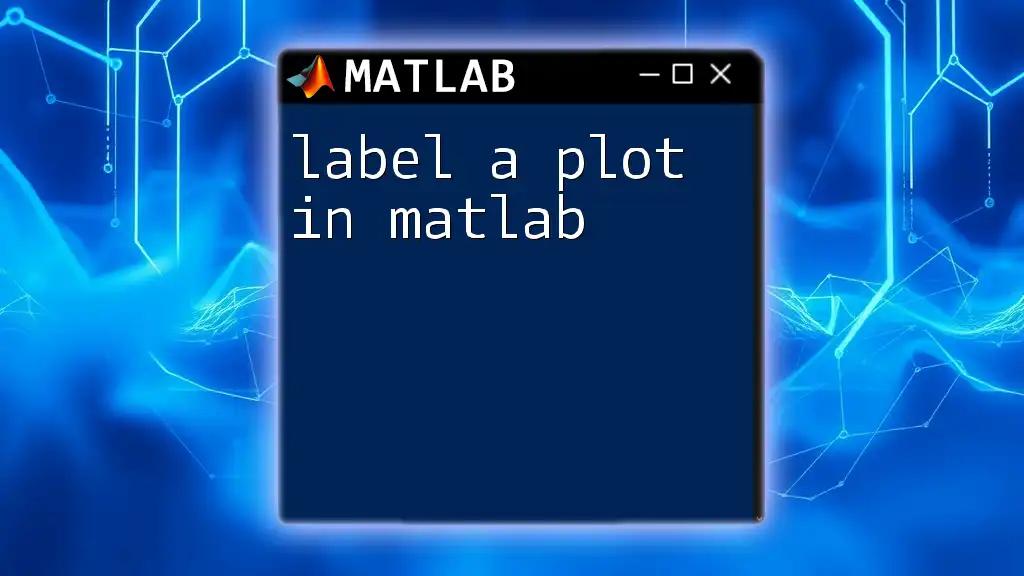 Label A Plot in Matlab: A Quick Guide