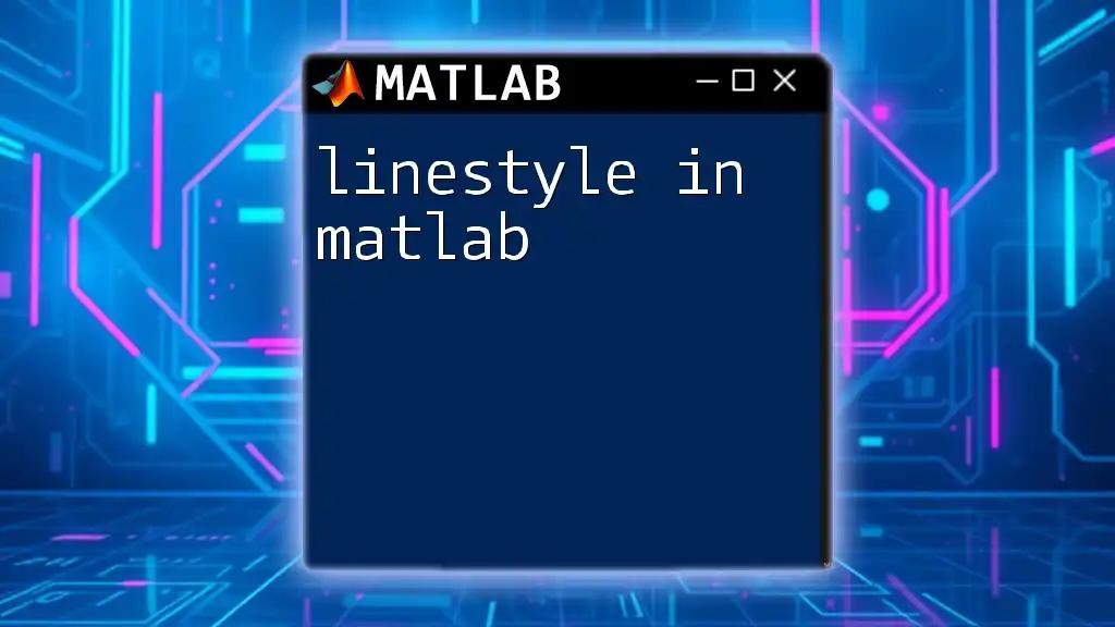 Mastering Linestyle in Matlab for Stunning Visuals