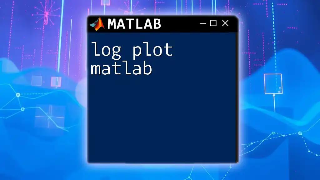 Log Plot Matlab: A Quick Guide to Mastering Logarithmic Graphs