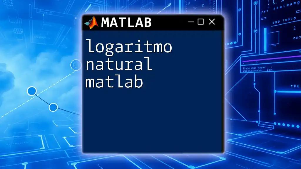 Logaritmo Natural Matlab: Quick Guide to Natural Logs