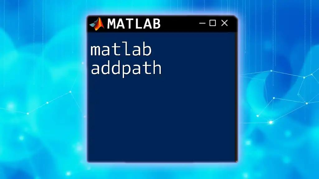 Mastering Matlab Addpath: Expand Your Functionality