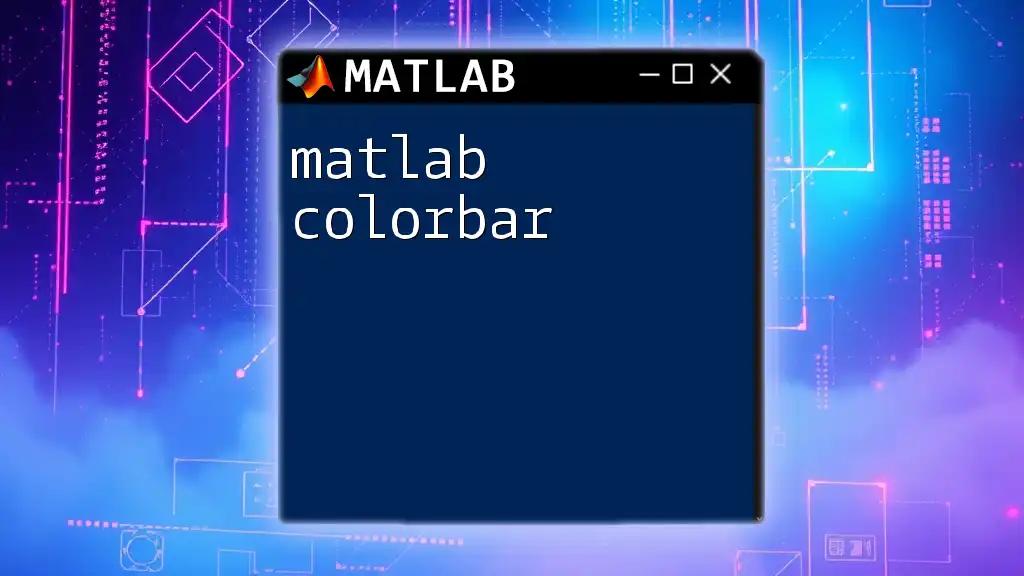 Mastering Matlab Colorbar: A Concise Guide