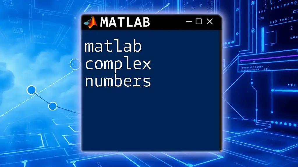 Unlocking Matlab Complex Numbers: A Quick Guide