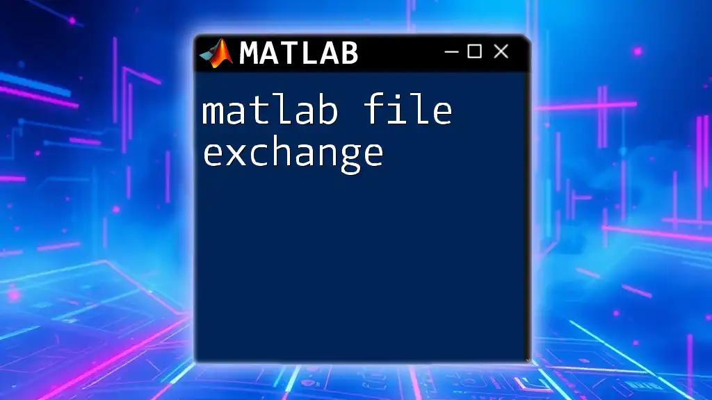 Mastering Matlab File Exchange: A Quick Guide