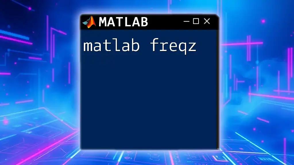 Mastering Matlab Freqz for Signal Analysis