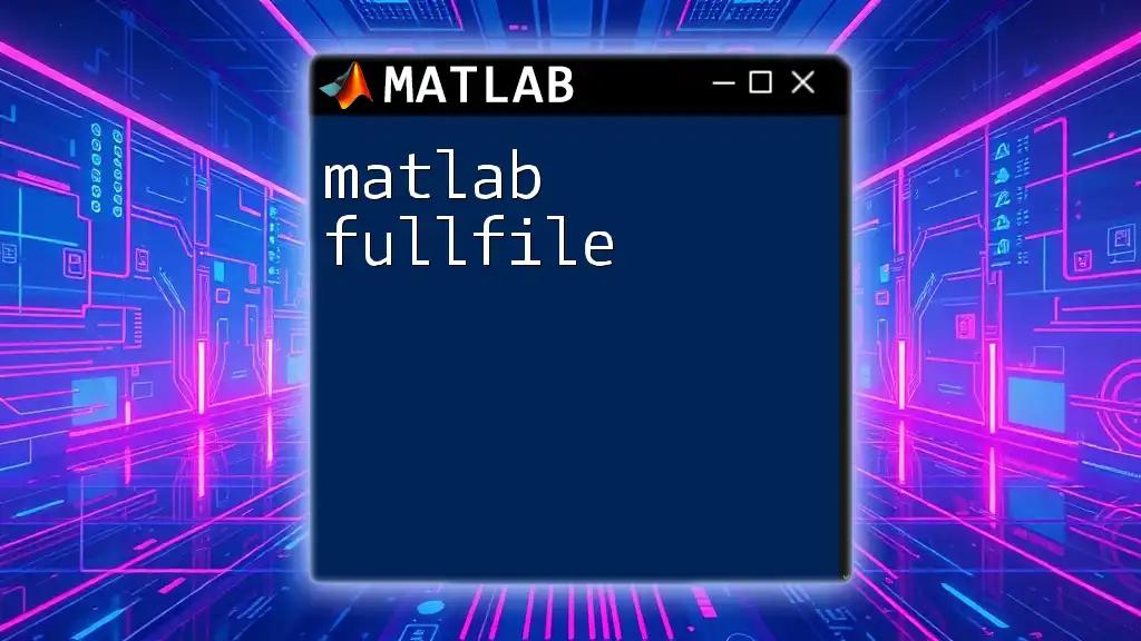 Mastering Matlab Fullfile for Effortless Path Creation