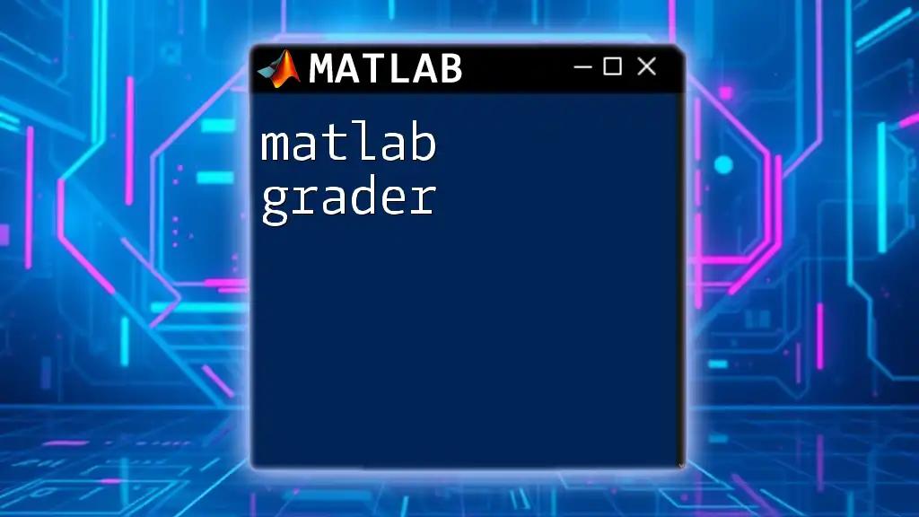 Mastering Matlab Grader: A Quick Guide to Success