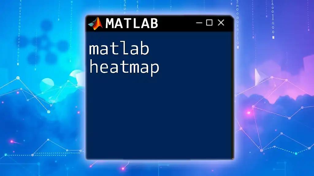 Mastering Matlab Heatmap: A Quick Guide to Visualization