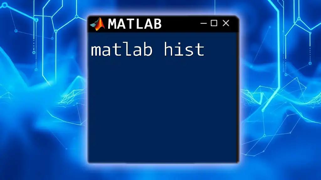 Matlab Hist: Mastering Histogram Creation in Matlab