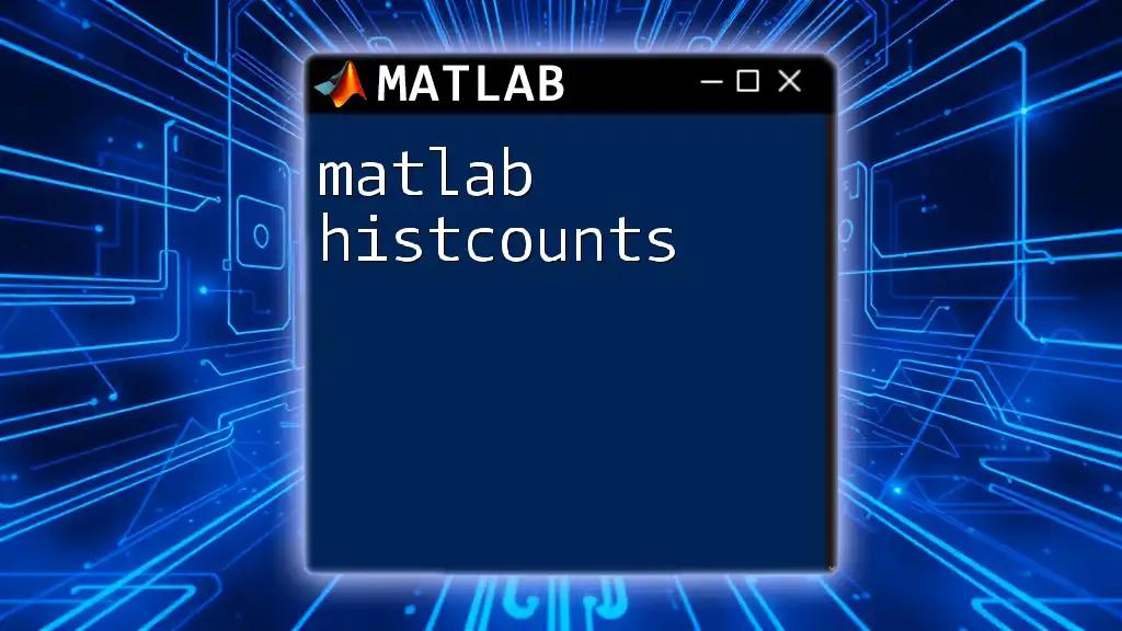 Mastering matlab histcounts: A Quick Guide