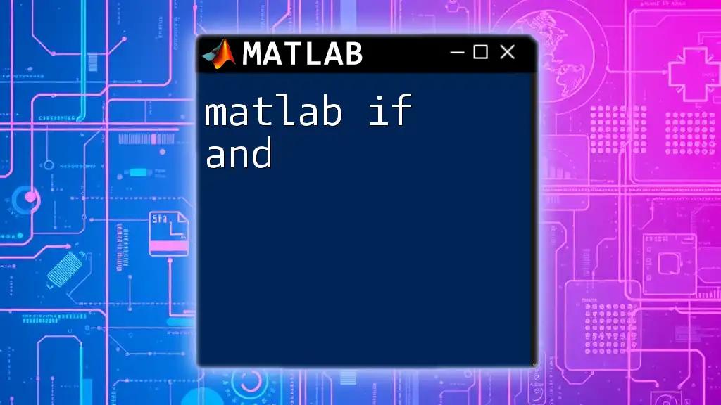 matlab If and Conditional Statements Explained