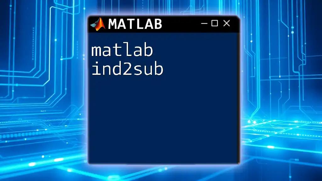 Understanding matlab ind2sub: A Quick Guide