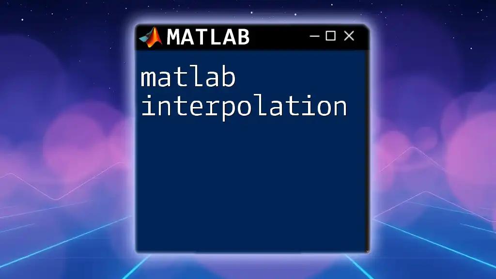 Mastering Matlab Interpolation: A Simple Guide