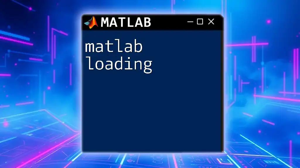 Mastering Matlab Loading: A Quick Guide to Efficiency