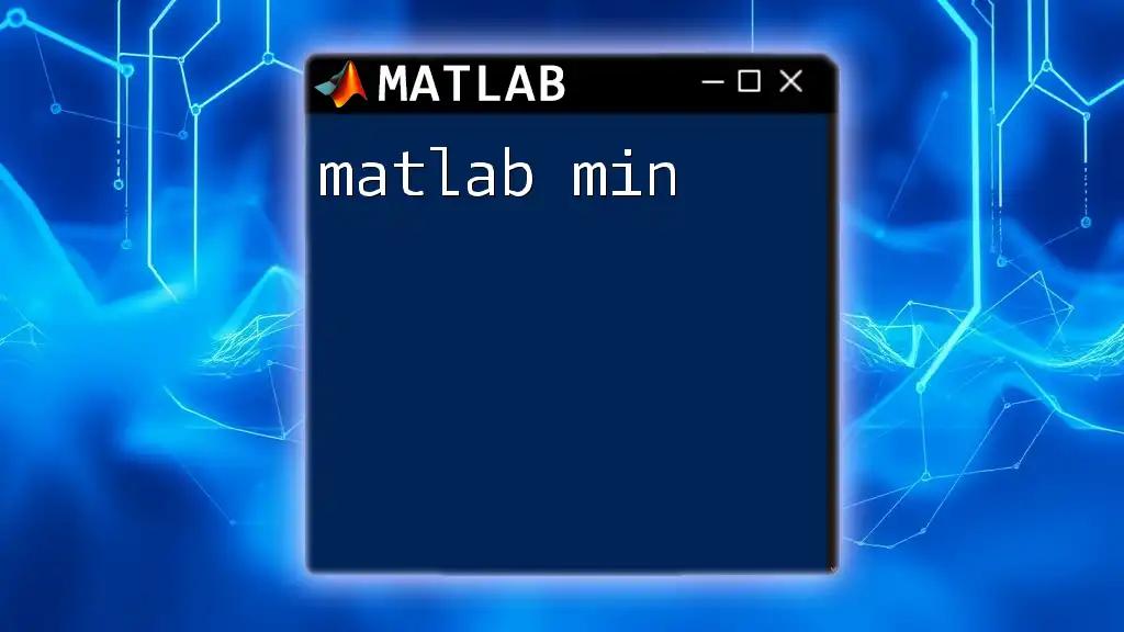 Mastering Matlab Min: Finding Minimum Values Efficiently