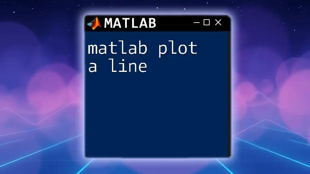 Mastering Matlab: Plot a Line with Ease and Clarity