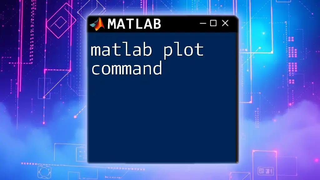 Mastering The Matlab Plot Command: A Quick Guide