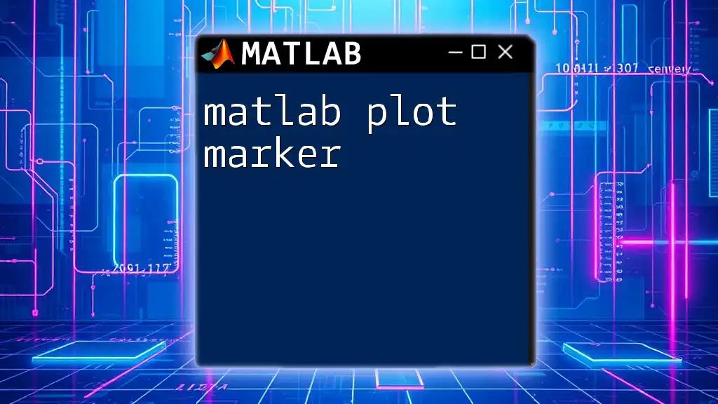 Mastering Matlab Plot Marker: A Quick Guide