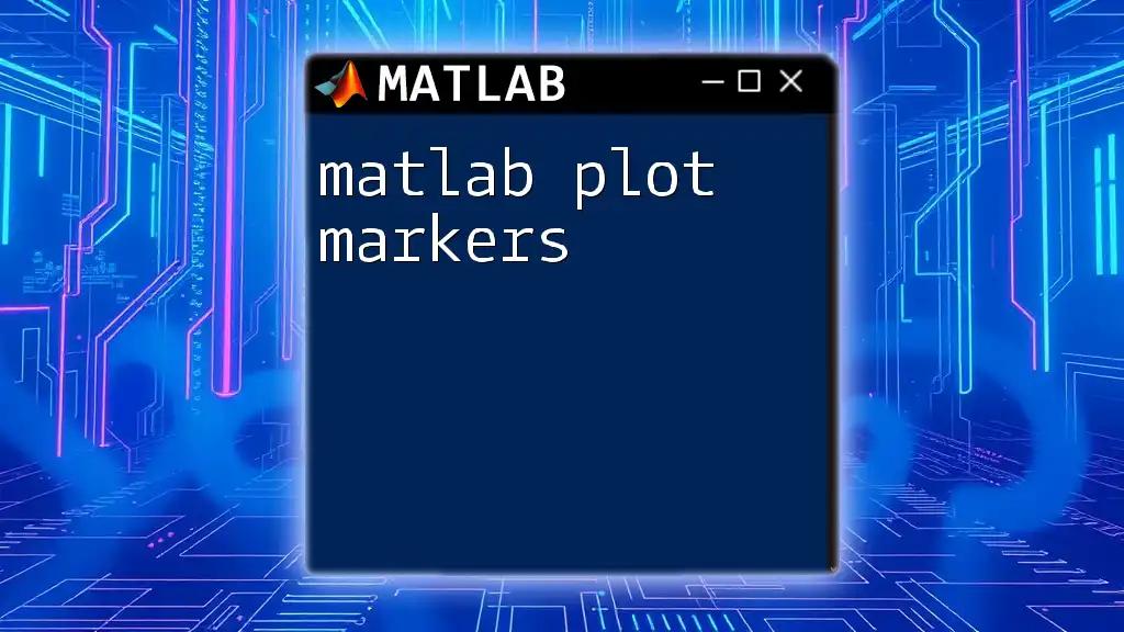 Mastering Matlab Plot Markers for Stunning Visuals