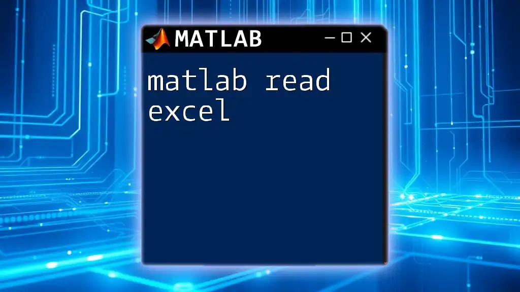 Mastering Matlab Read Excel: A Quick Guide