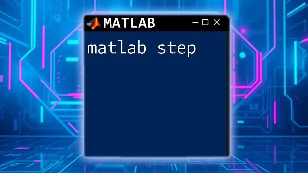 Mastering The Matlab Step: A Quick Guide