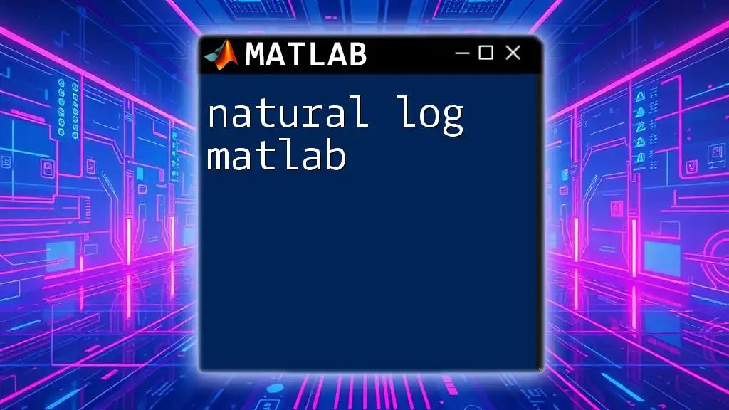 Natural Log in Matlab: A Simple Guide to Get Started