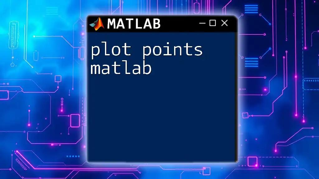 Plot Points in Matlab: A Quick Guide to Visualization