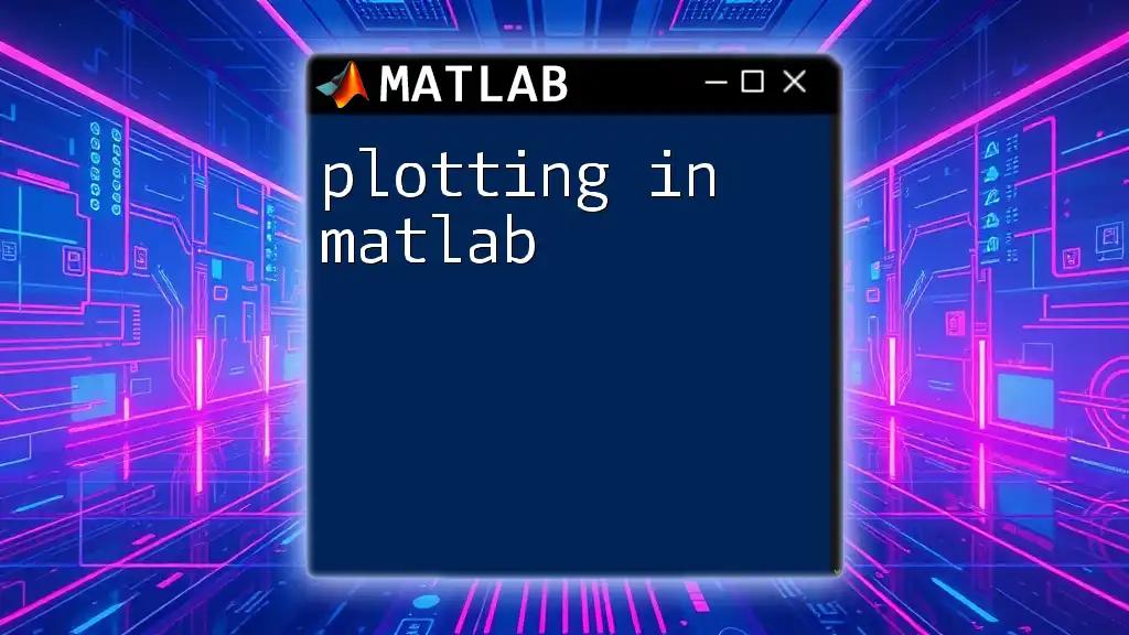 Mastering Plotting in Matlab: A Quick Guide