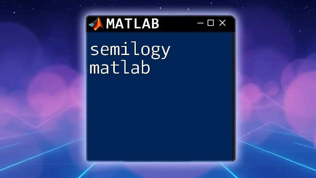 Semilogy Matlab: Master the Basics in Minutes