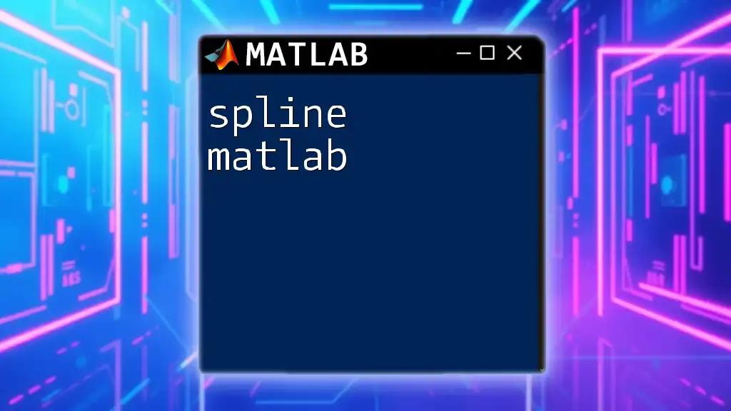 Mastering Spline Matlab: A Quick Guide