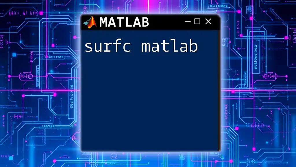 Mastering Surfc Matlab for 3D Surface Visualization