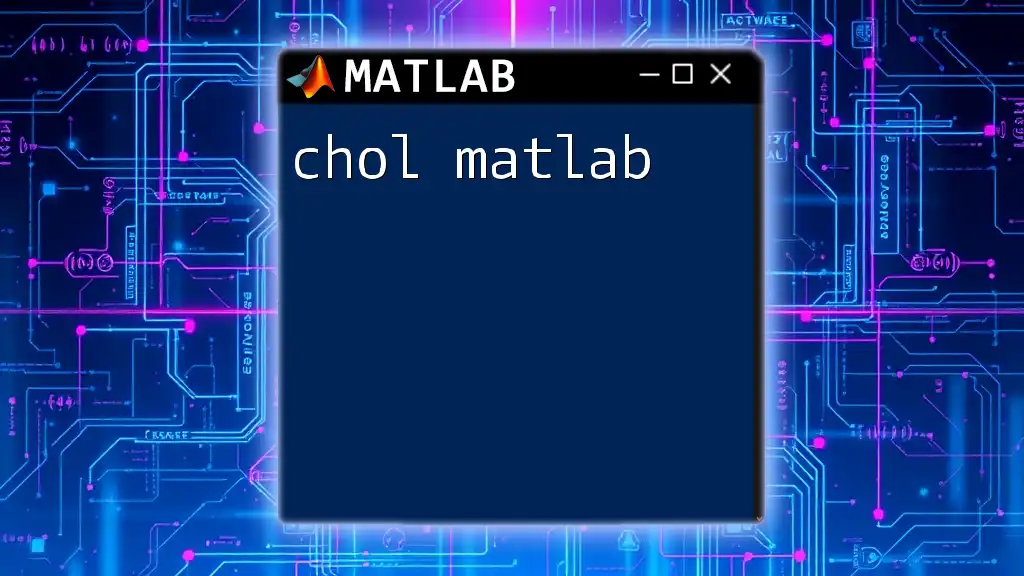 Chol Matlab: Mastering Cholesky Decomposition Quickly