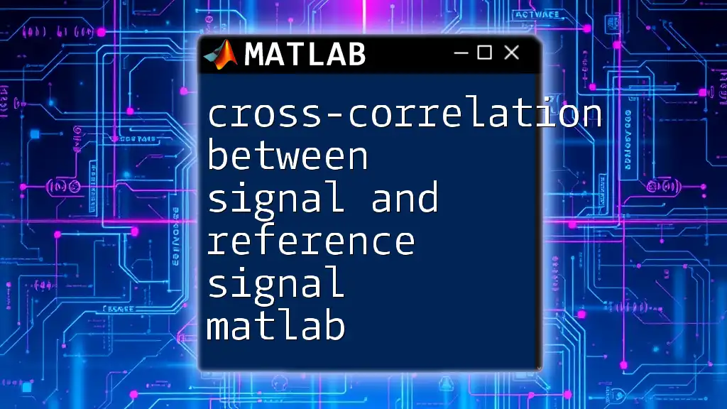 Cross-Correlation Between Signal and Reference Signal Matlab