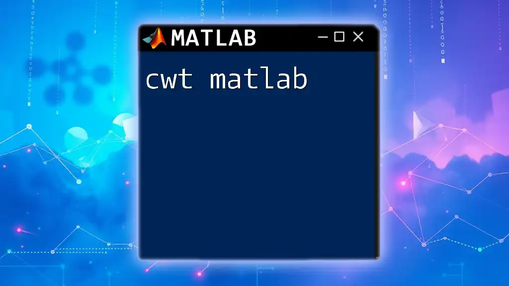 cwt Matlab: A Quick Guide to Continuous Wavelet Transform