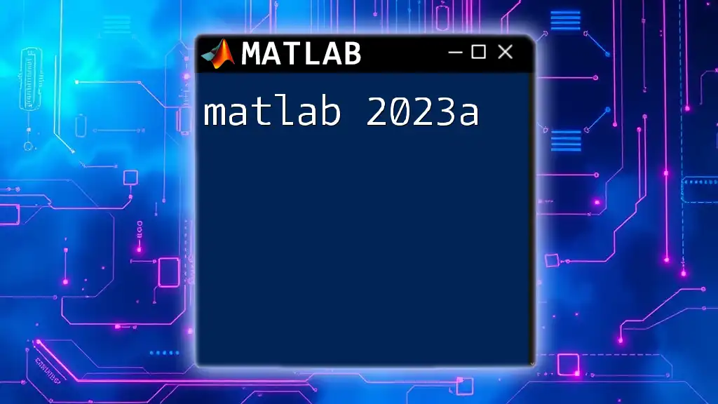 Mastering Matlab 2023a: Quick Command Essentials