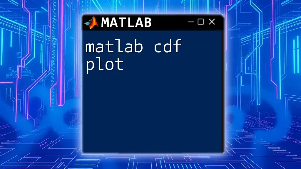 Mastering Matlab CDF Plot: A Quick Guide