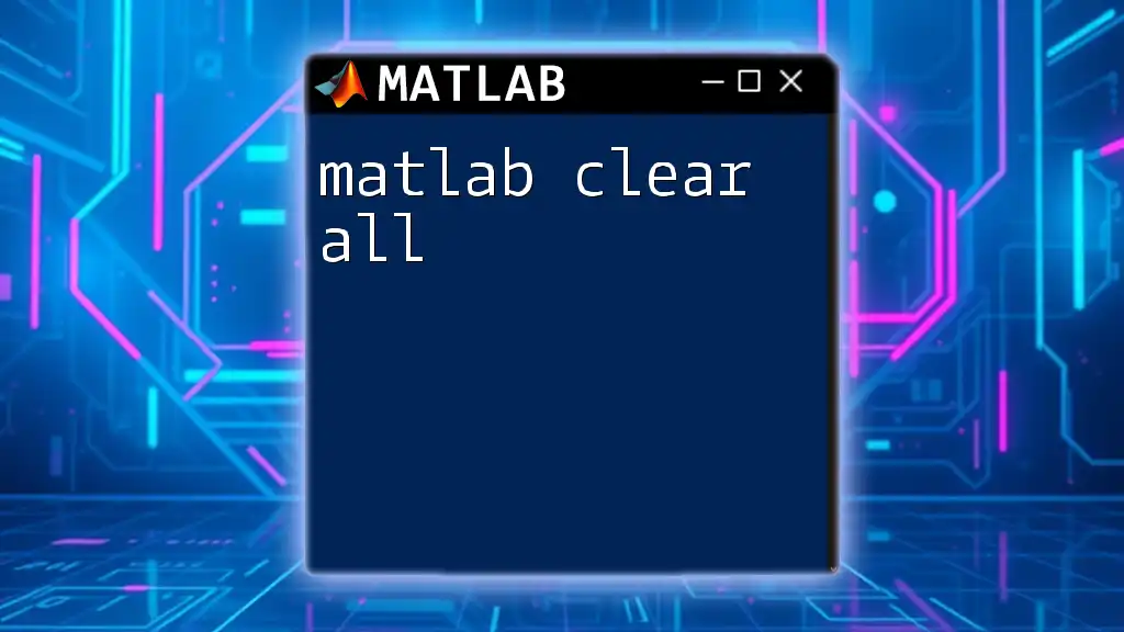 Mastering Matlab Clear All: A Quick Guide