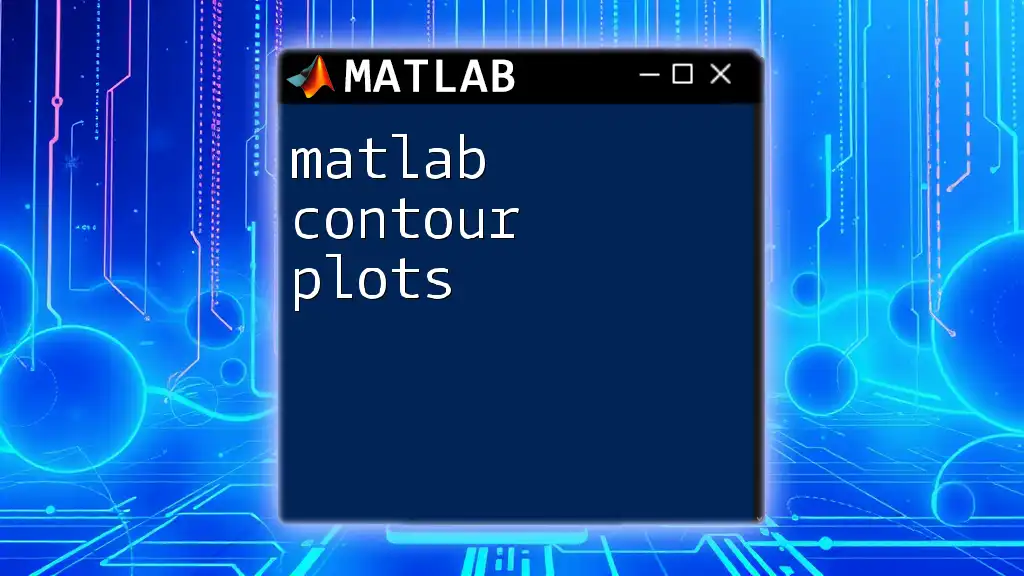Mastering Matlab Contour Plots with Ease