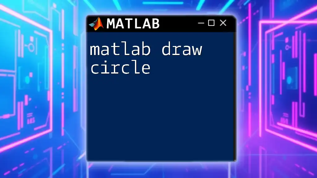 Matlab Draw Circle: Quick Guide to Perfect Circles