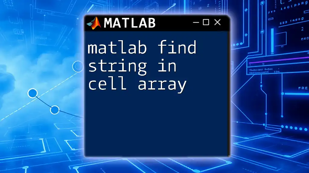 matlab Find String in Cell Array: A Quick Guide
