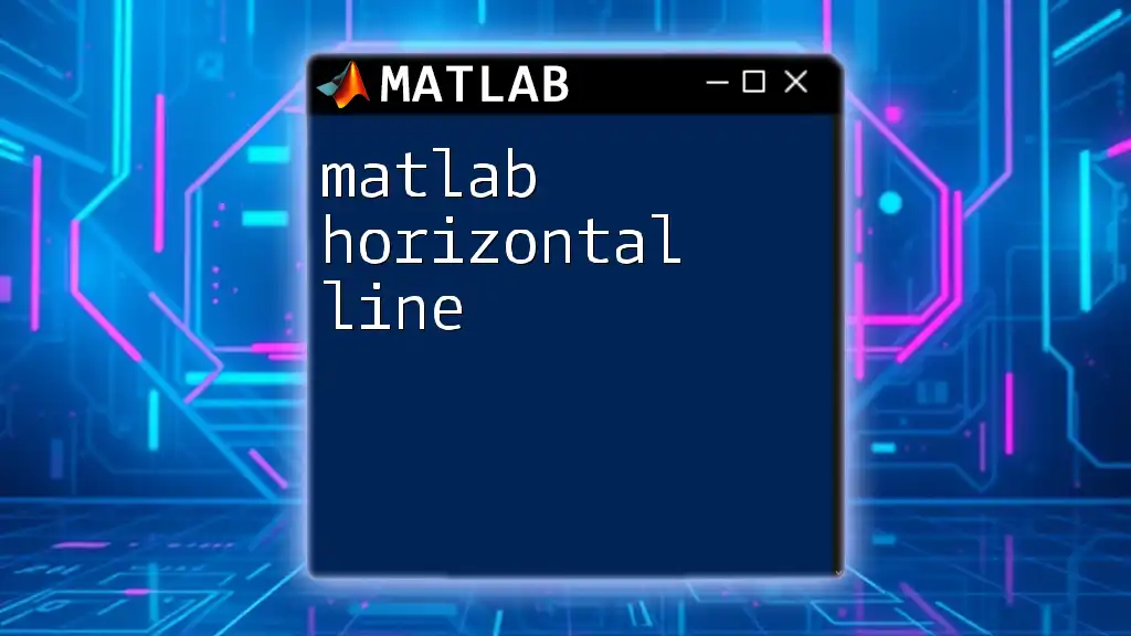 Mastering Matlab Horizontal Line: Quick Guide to Visualization